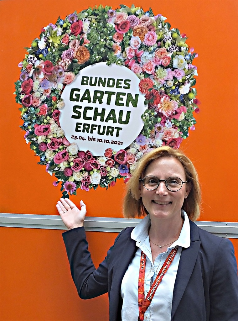 Eine Frau mit Power und Fortune: Kathrin Weiß, Geschäftsführerin der Bundesgartenschau Erfurt 2021 GmbH. Foto: Manfred Weghenkel

