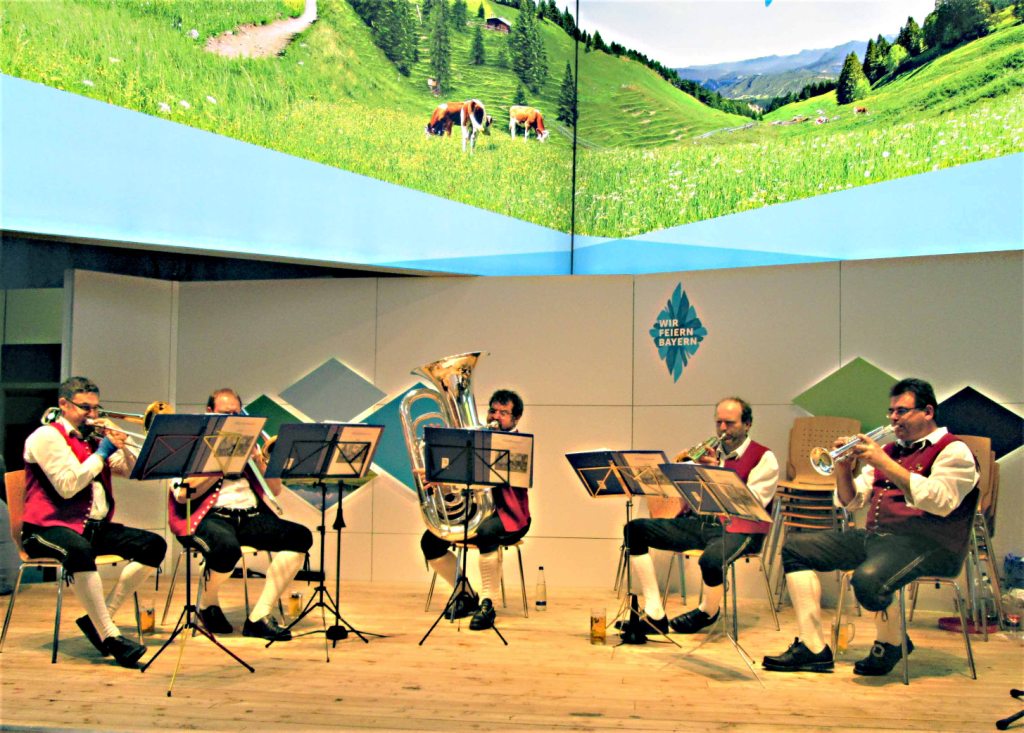Bayerische Blasmusik sorgt auf jeder Grünen Woche für gute Stimmung.