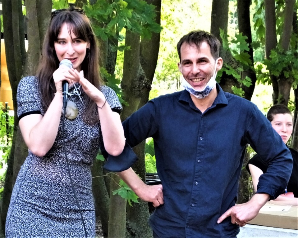 Die kreativen Köpfe des Projektes: Pablo Wendel und Helen Turner.